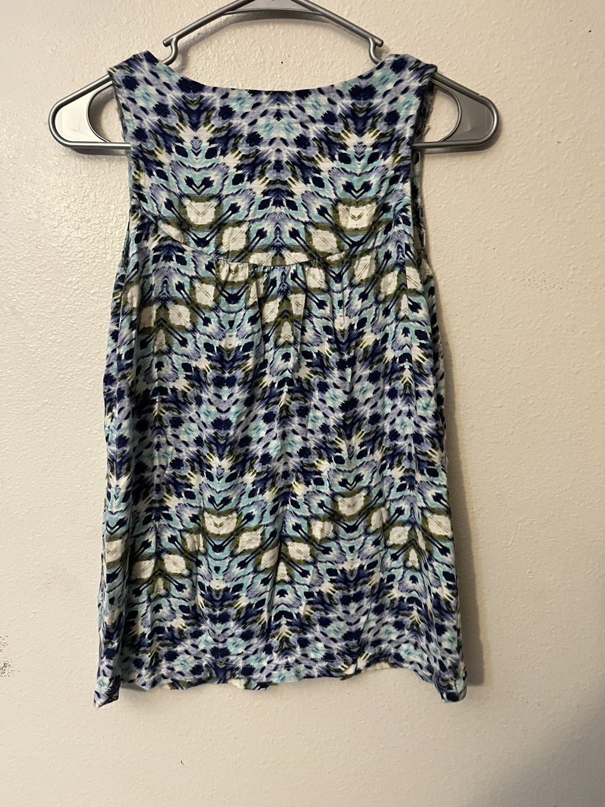 Sonoma VINTAGE Womens blue,green,white tank top SZ Small