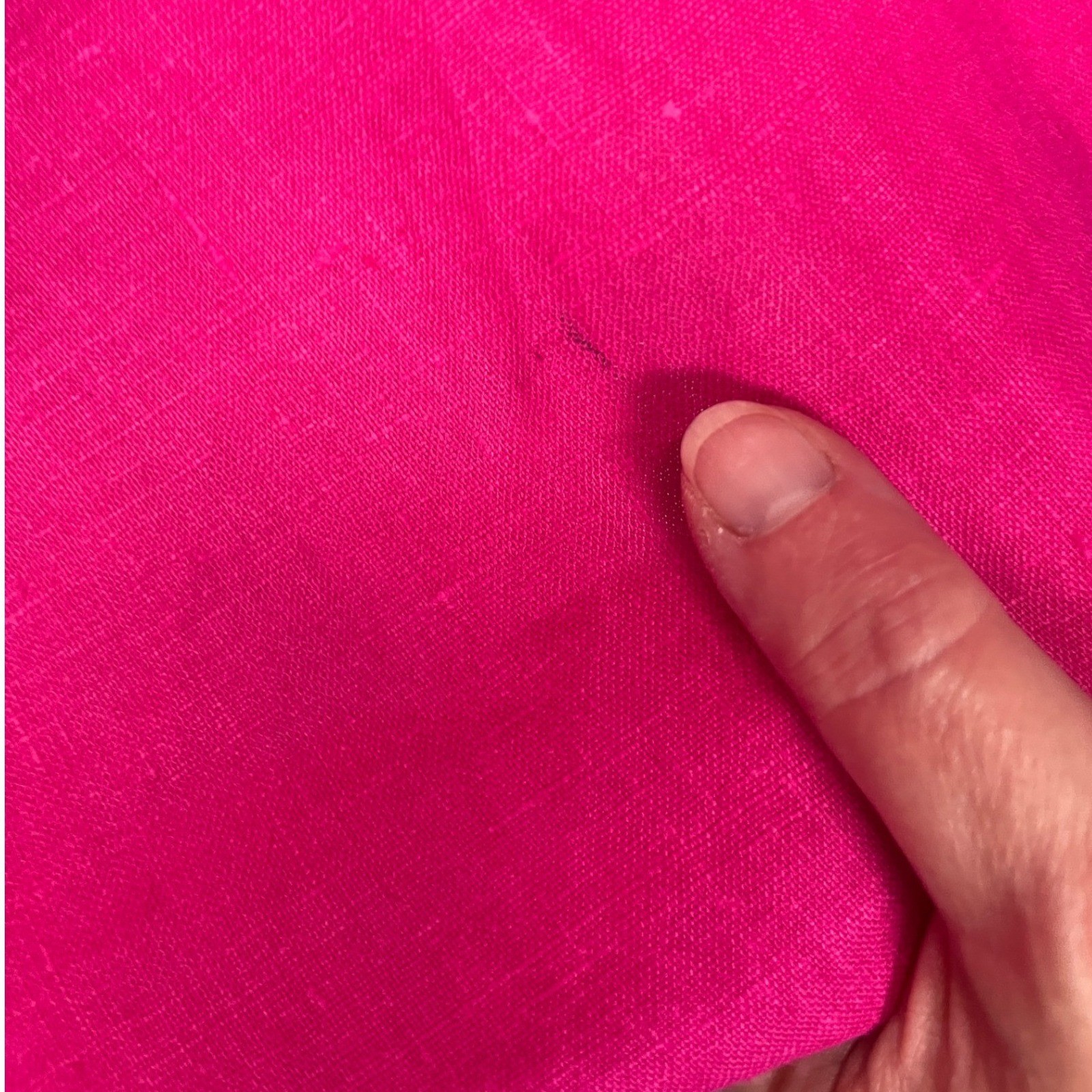 Carole Little Vintage Fuchsia Pink 100% Linen Belt Midi Shirt Dress 8 Circle 90s