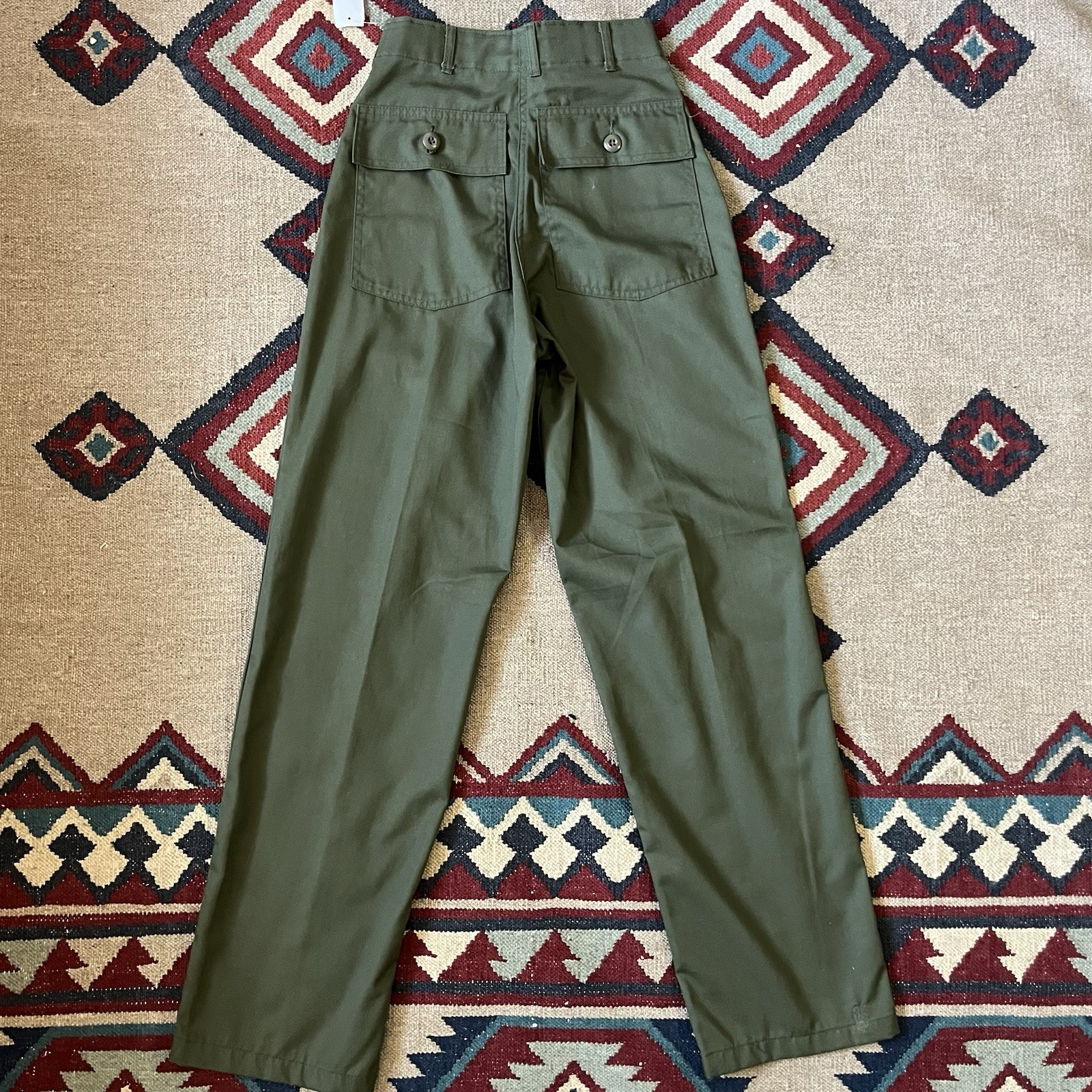 Vintage 70s US Army Military Cotton Sateen Utility Pants Women’s 24×31
