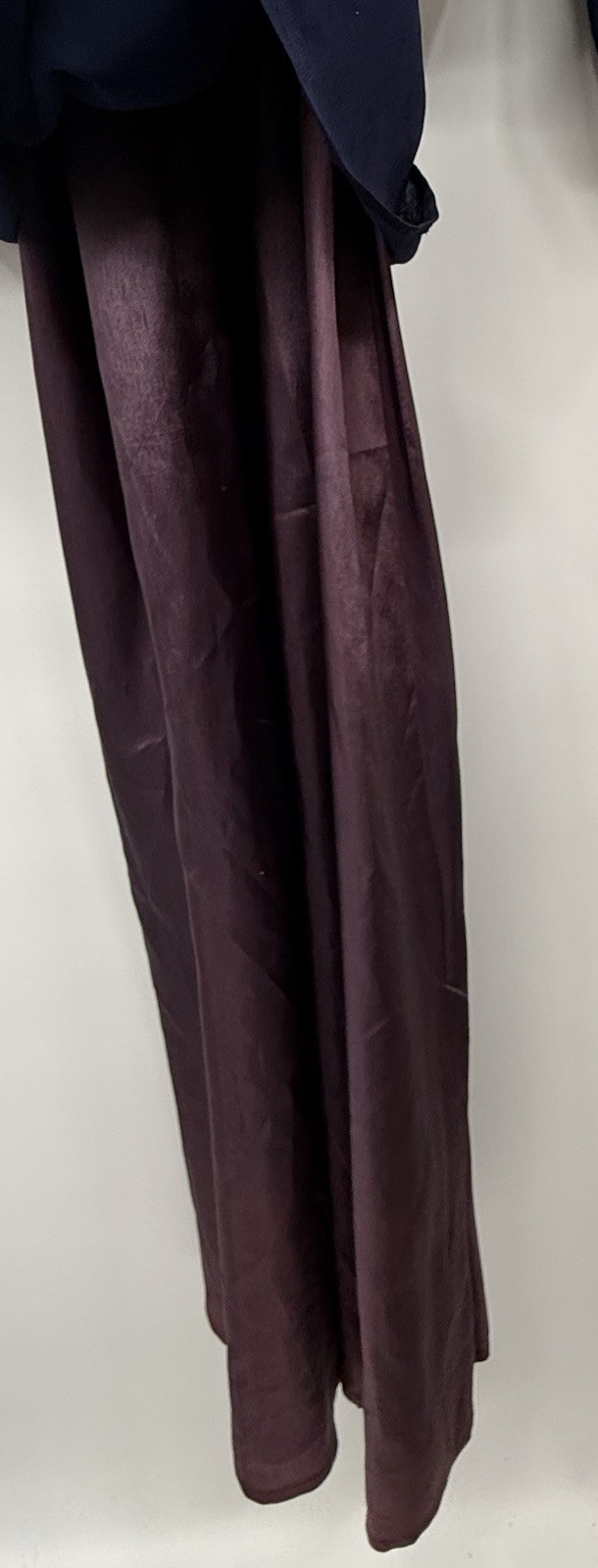 Janice Wainwright Vintage Empire Waist Blue Silk Gown 70s Edwardian SZ 12 *RARE*
