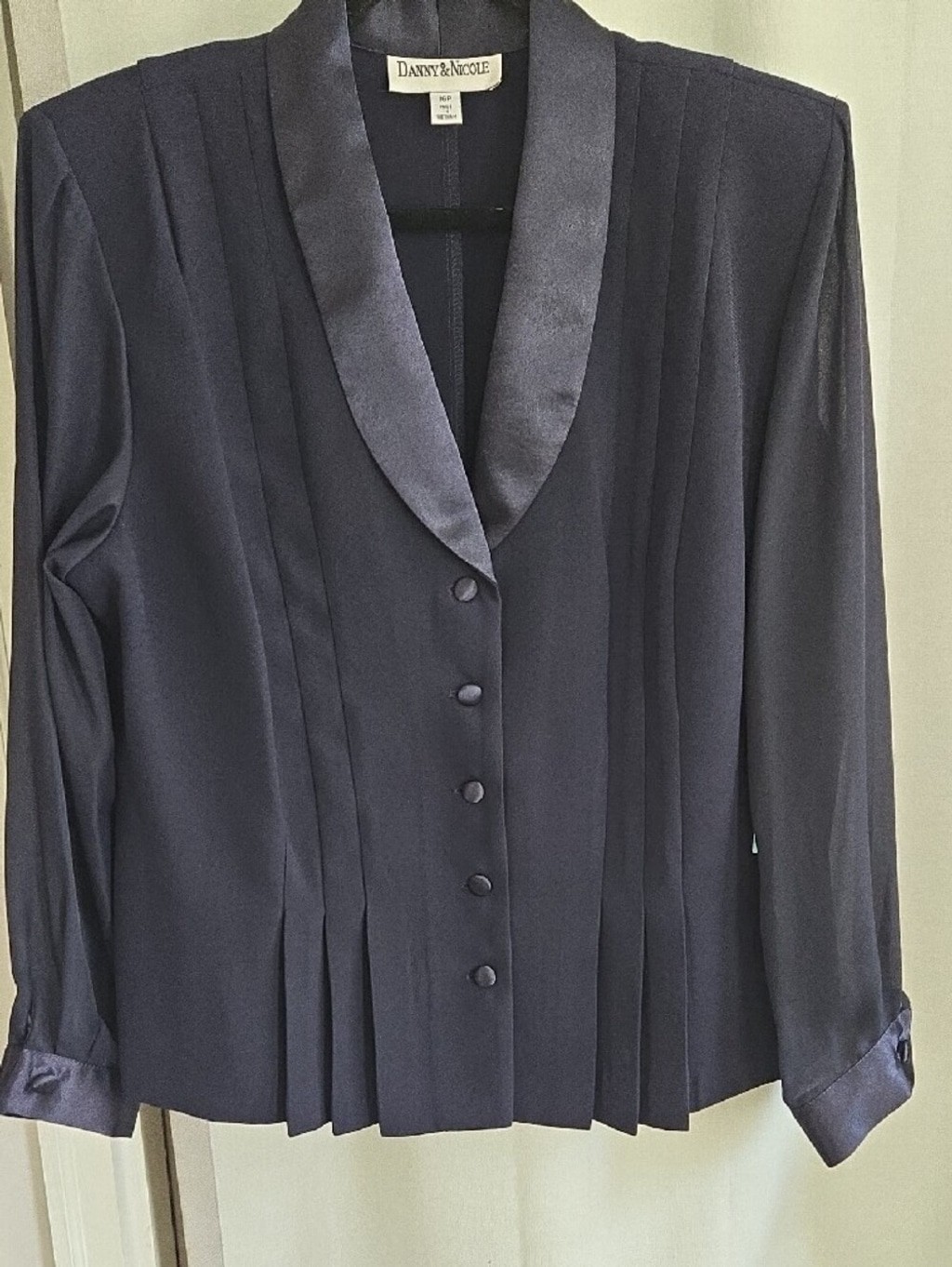 NWT Vintage Danny & Nicole 16P Navy Skirt Suit Deadstock