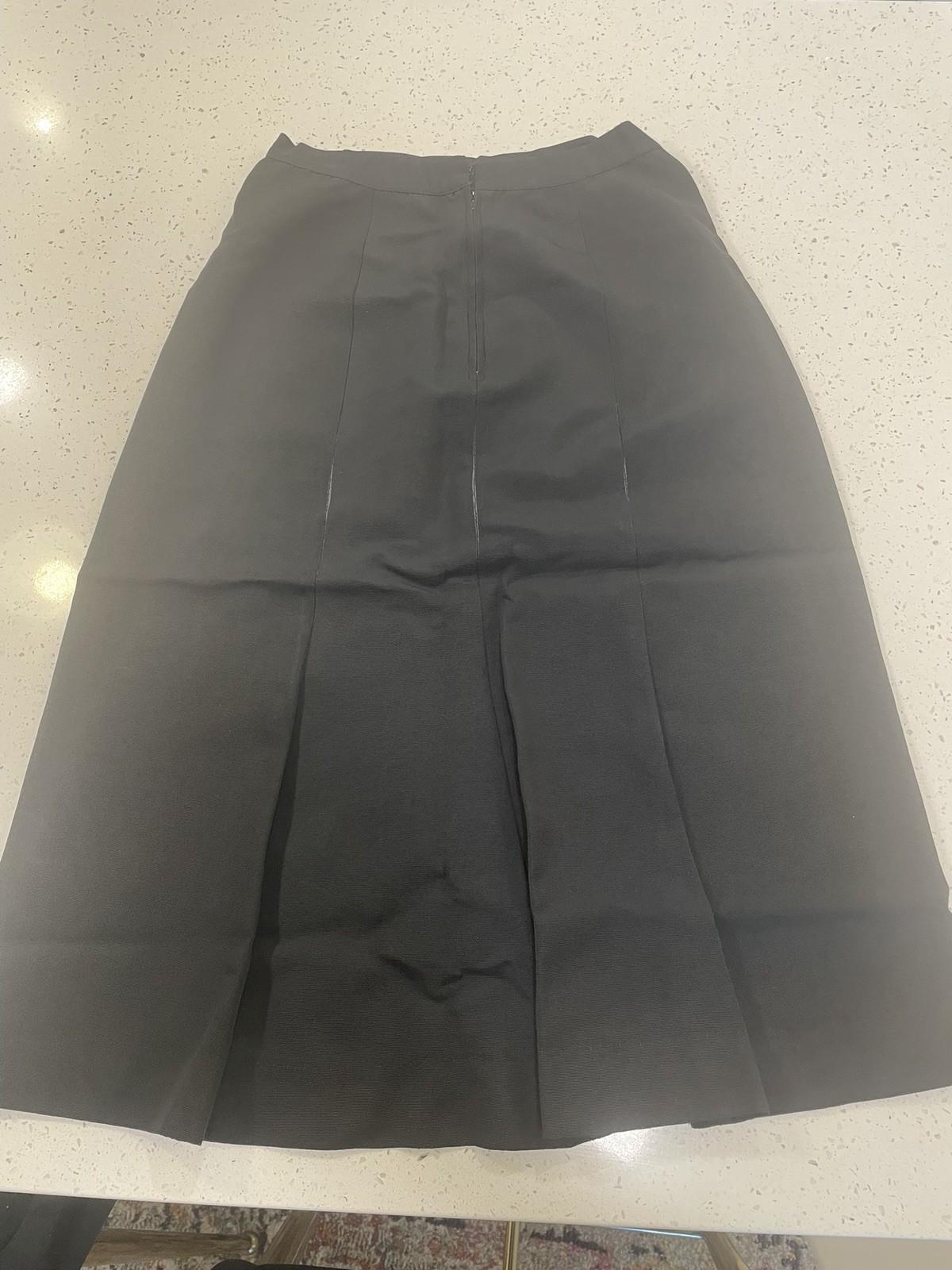 Vintage Jane Andre California jacket with skirt. Black with velvet trim.