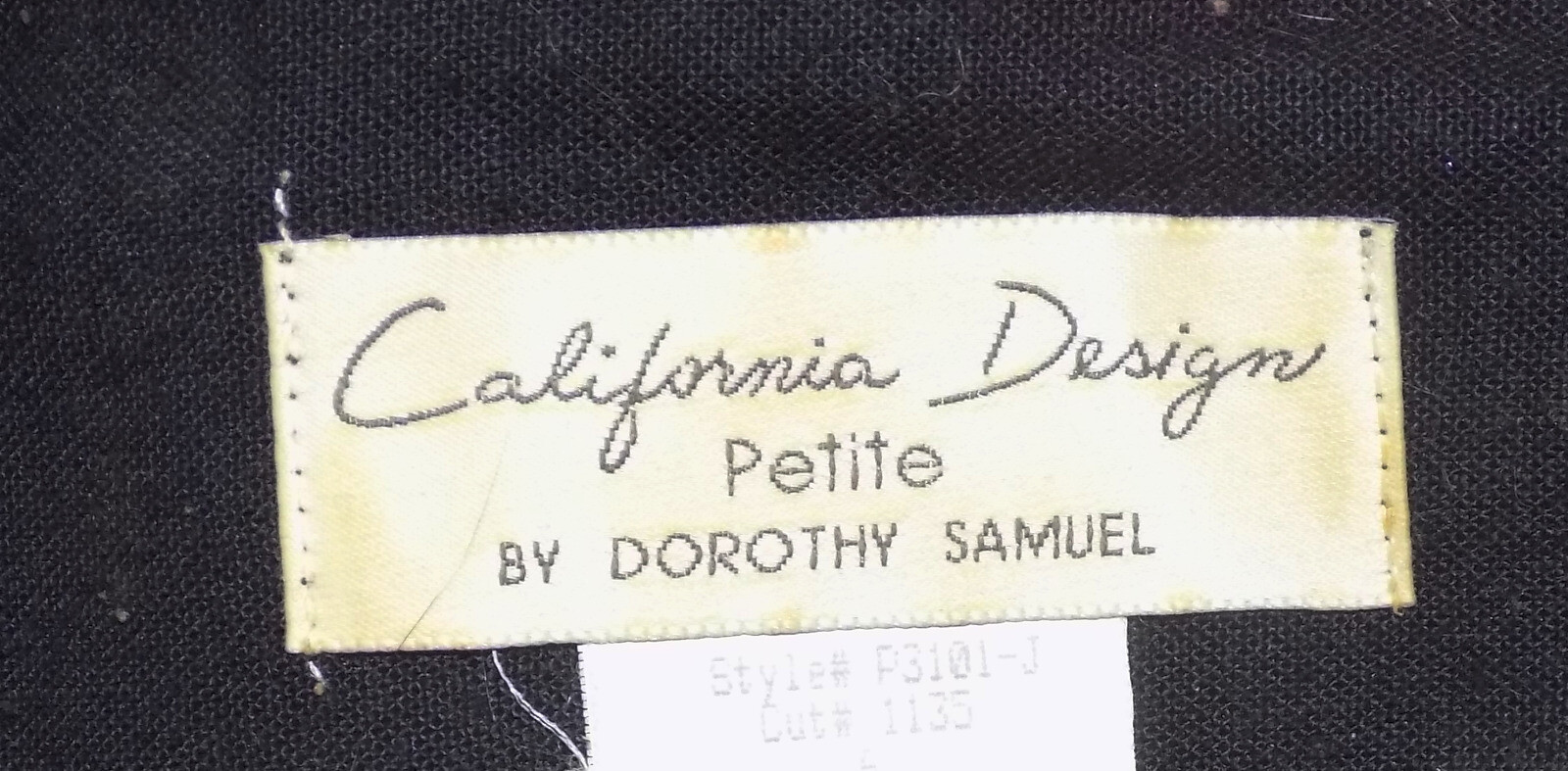 80s California Design Petite Dorothy Samuel Tan Black Skort Rayon Flax Set 6 B40