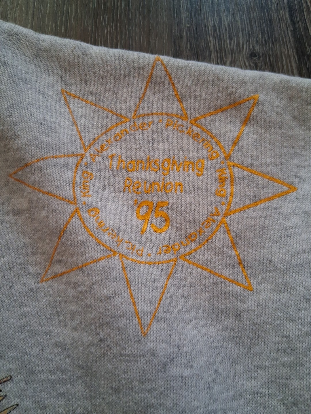 Vintage 90’s Fall Harvest Pumpkin Heather Grey Sweatshirt Size L