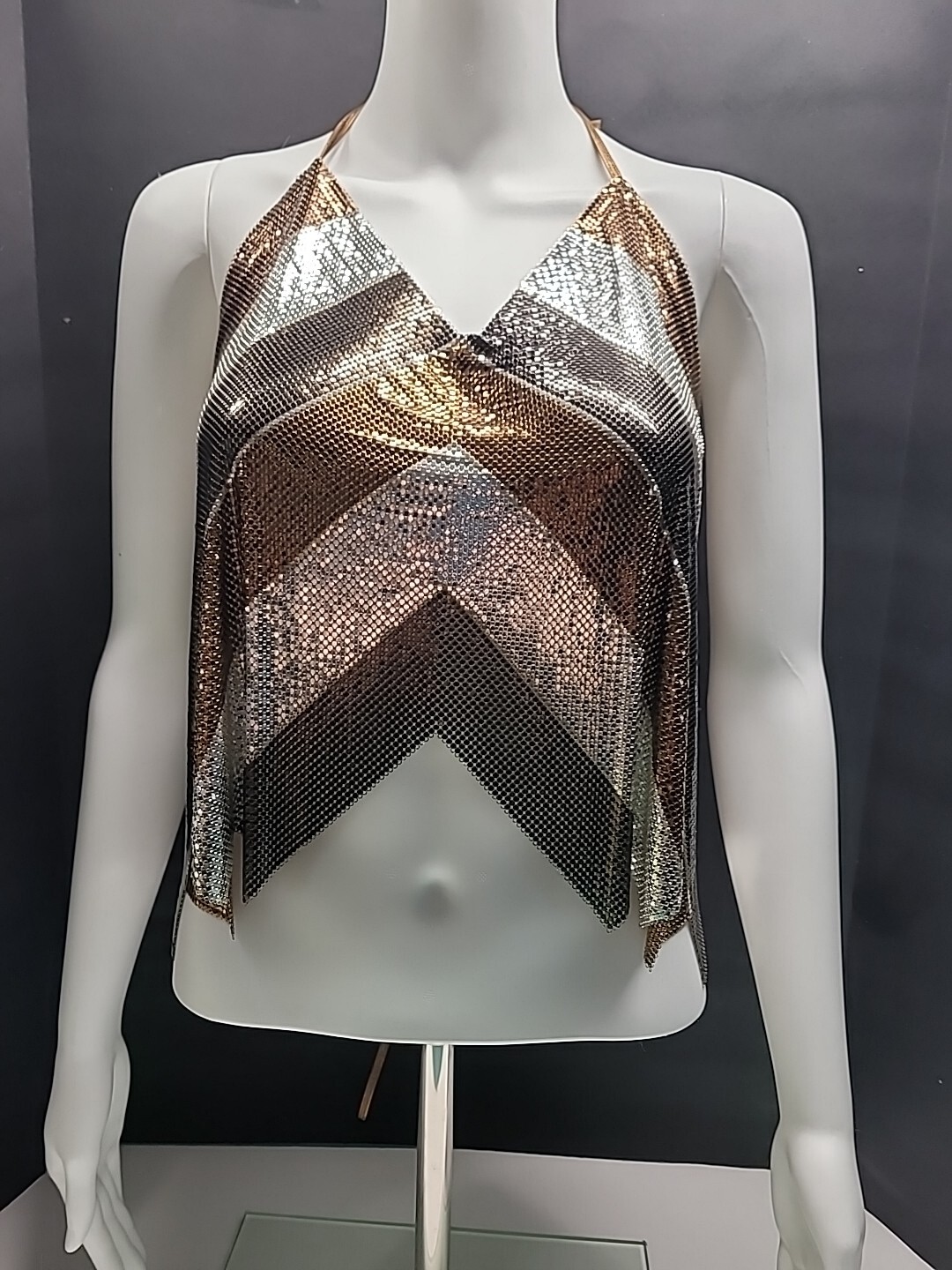 Vintage Unmarked Chain Mail Mesh Top