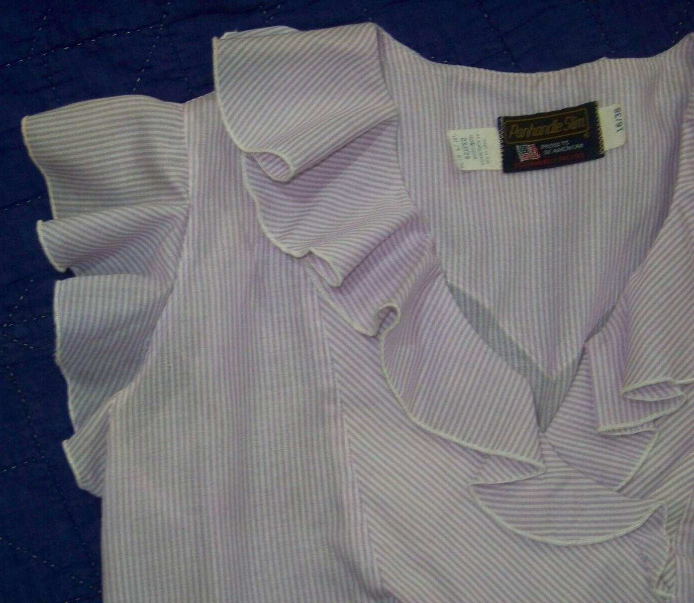 Vintage Panhandle Slim Pullover Top – Flutter Sleeves – 16/38 (See Measurements)