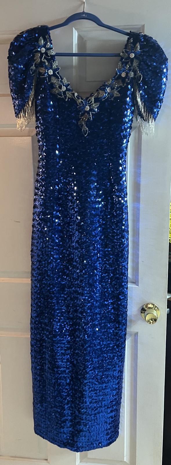 Vintage 1990’s formal Dress J Reynolds Designs Atlanta Size 10 Royal Blue