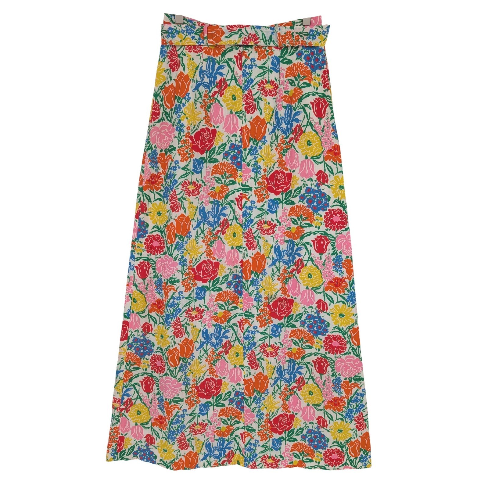 Ah! Austin Hill Maxi Skirt Multicolor Floral Vintage 70s Cottage Boho Retro Mod