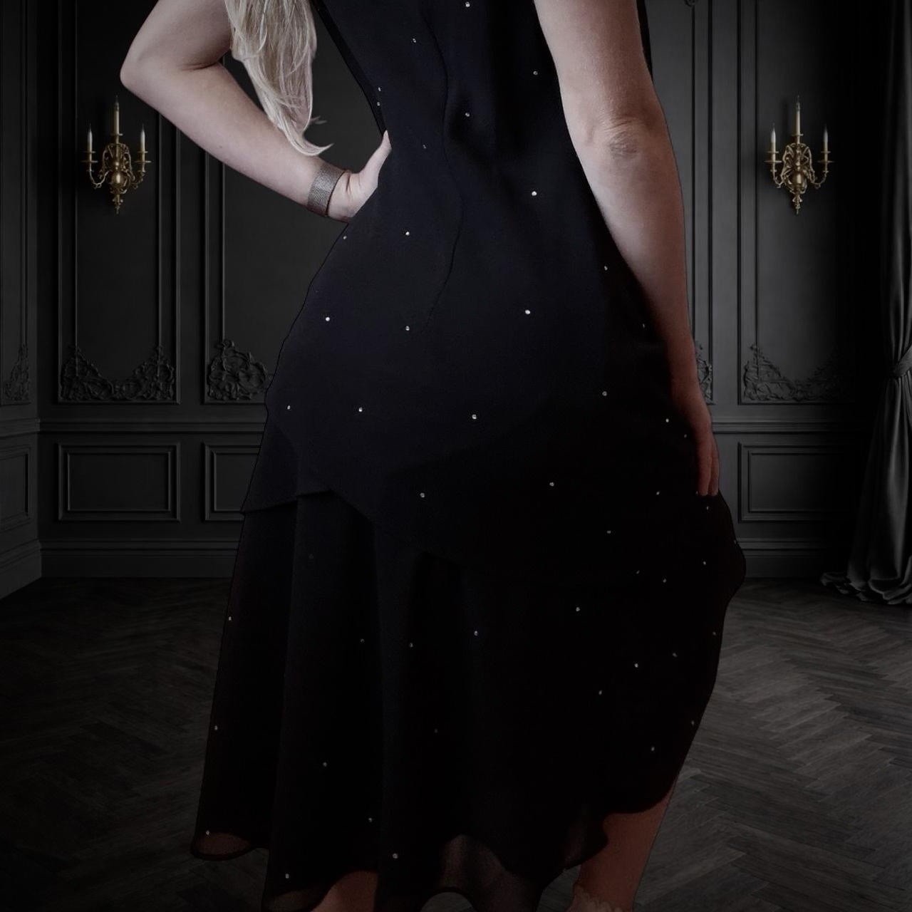 Vintage Black Diamanté Dress