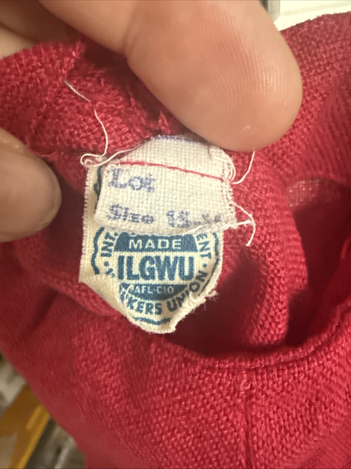 International Ladies Garment Workers Union Vintage Red Skirt Waist Measures ~14”