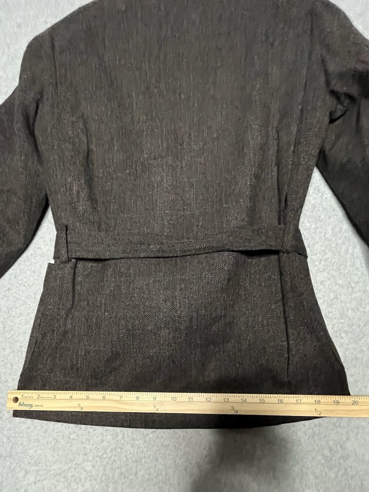 Willis & Geiger Russian Twill Wool Blazer Womens 6 Belted Safari USA Vtg
