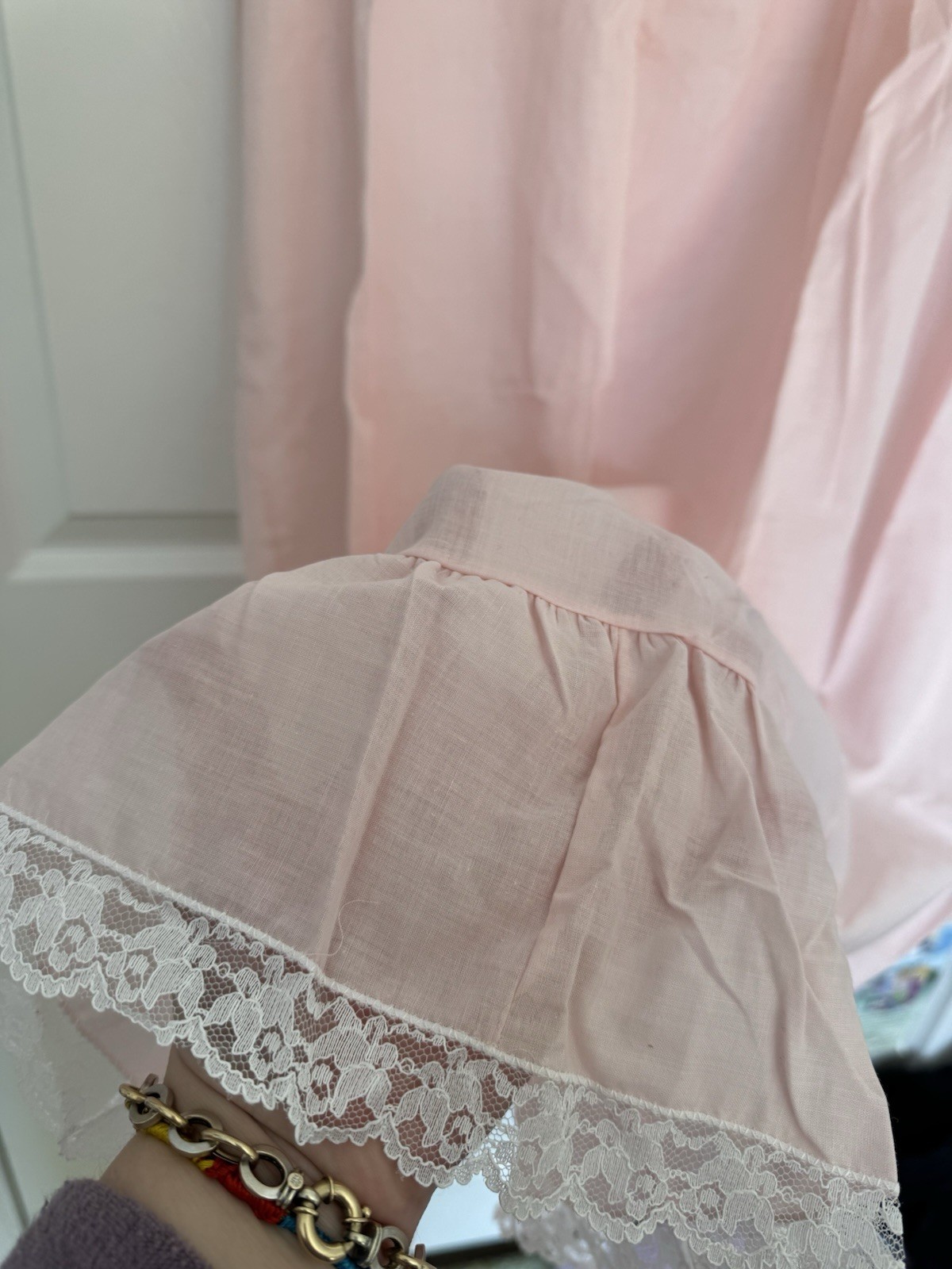 Vintage 1950 Slender Style baby pink Nightgown Rayon Nylon XL 48-50