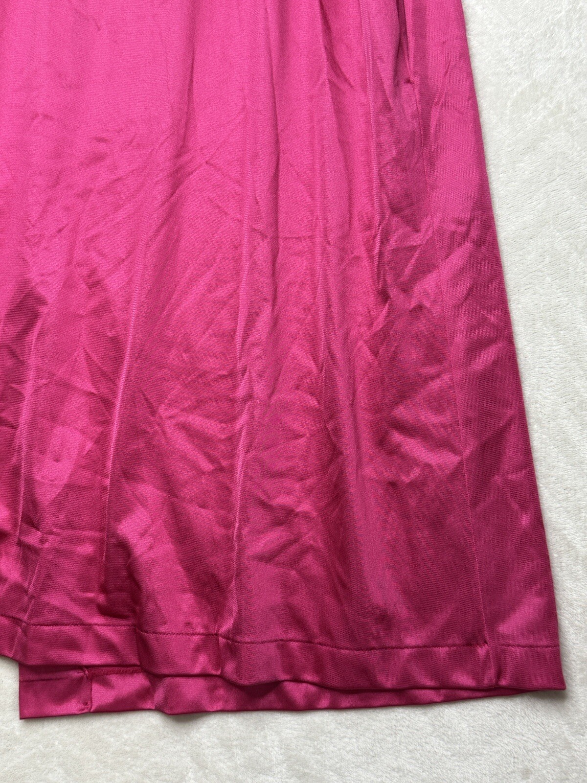 Vintage Vanity Fair Nightgown Size Small Magenta Pink Long Embroidery Button Up