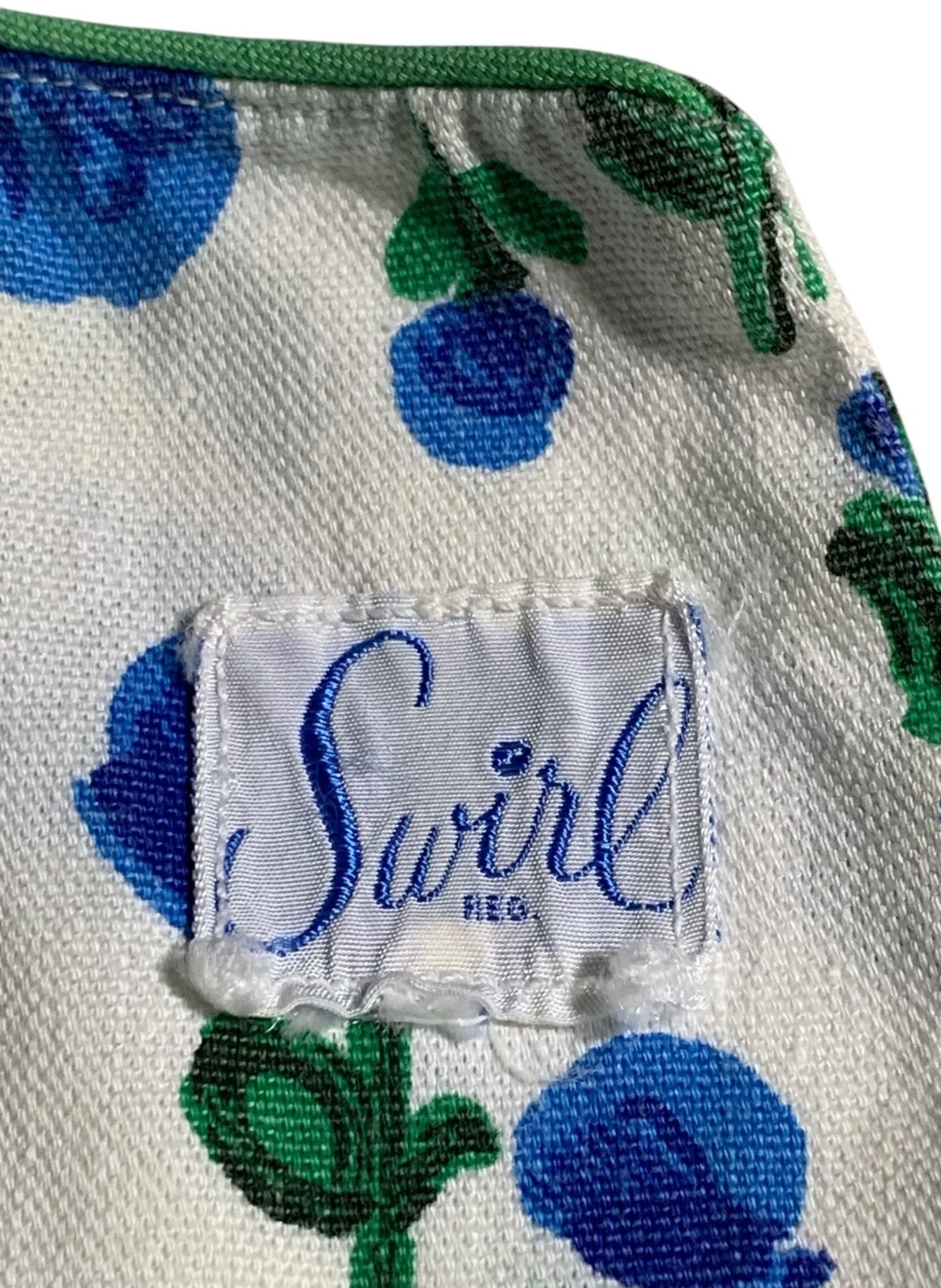 SWIRL Vintage 60s Women’s Cotton Rose Print Dress Tie Waist Pockets – Sz M