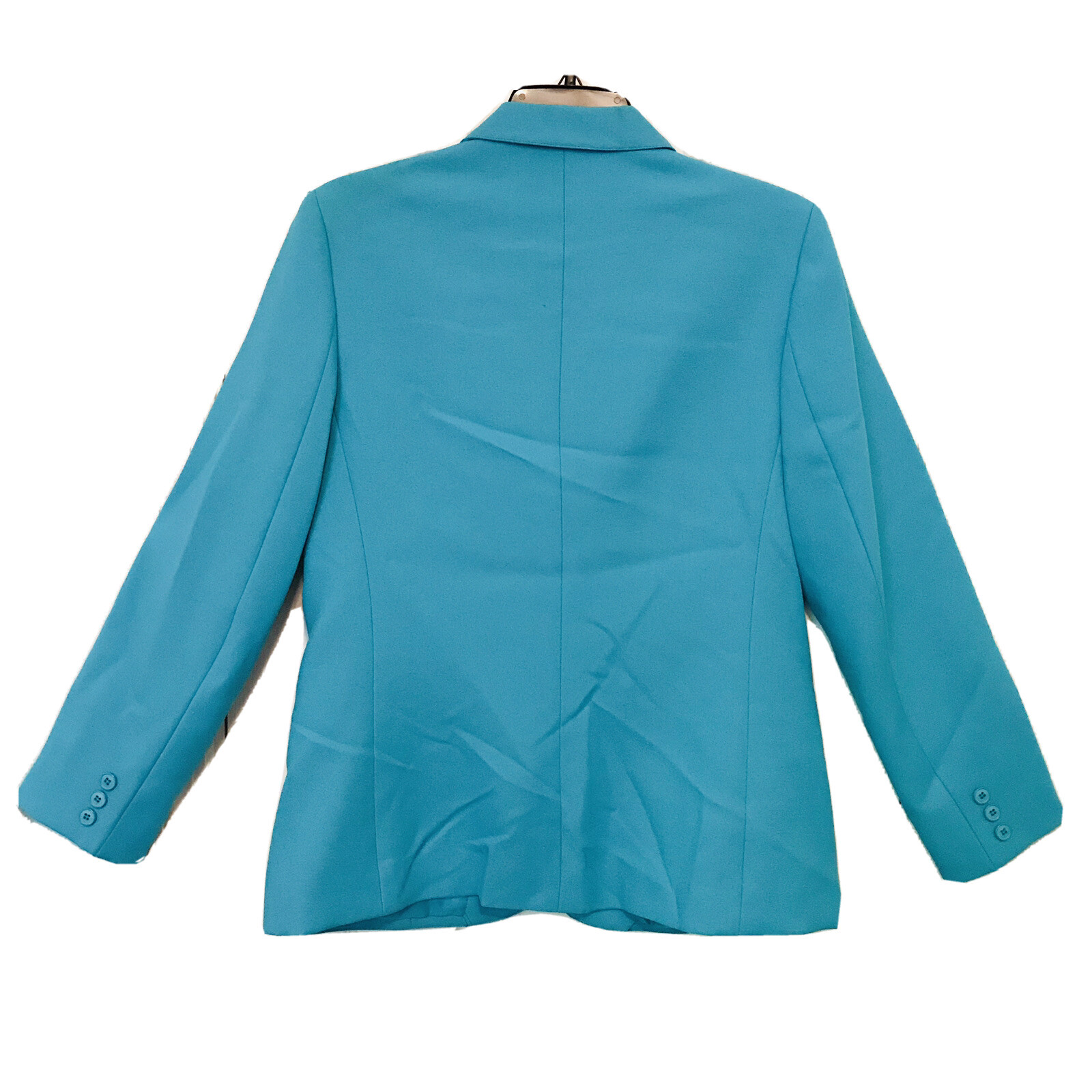 Haberdashery Is Personal Vintage 1980 Womens Size 12 Aqua 2 Button Lined Blazer