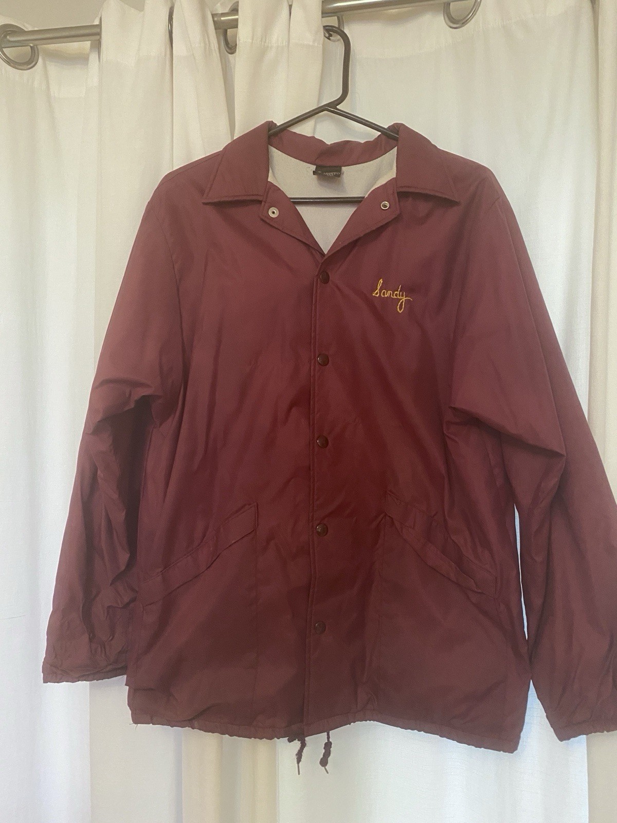 Vtg 80s Arlington HS (NY) Varsity Letter Windbreaker Snap Jacket M Aristo Jac