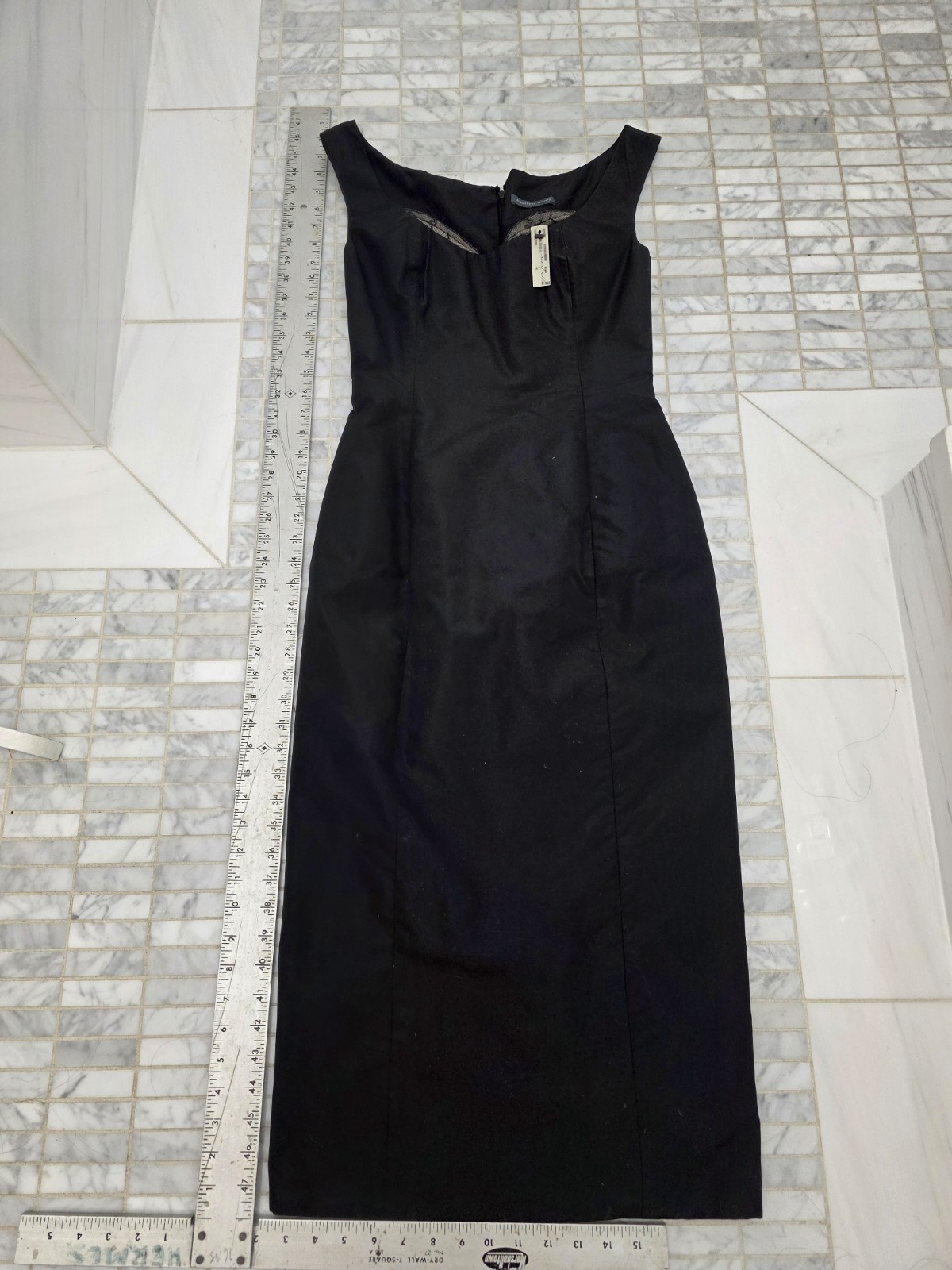 Rare Vintage Alexander McQueen A/W 2005 Black Sheath Silk Wiggle Dress IT42 NWT