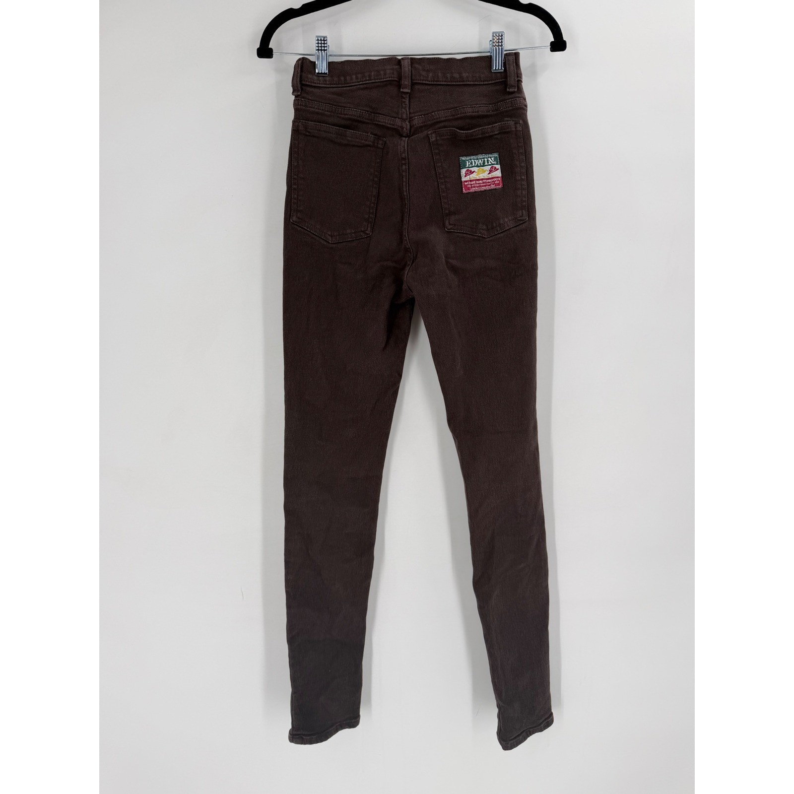 Edwin Skinny Jeans Unisex 29×30 Black Faded Vintage 90s Stretch Grunge Indie