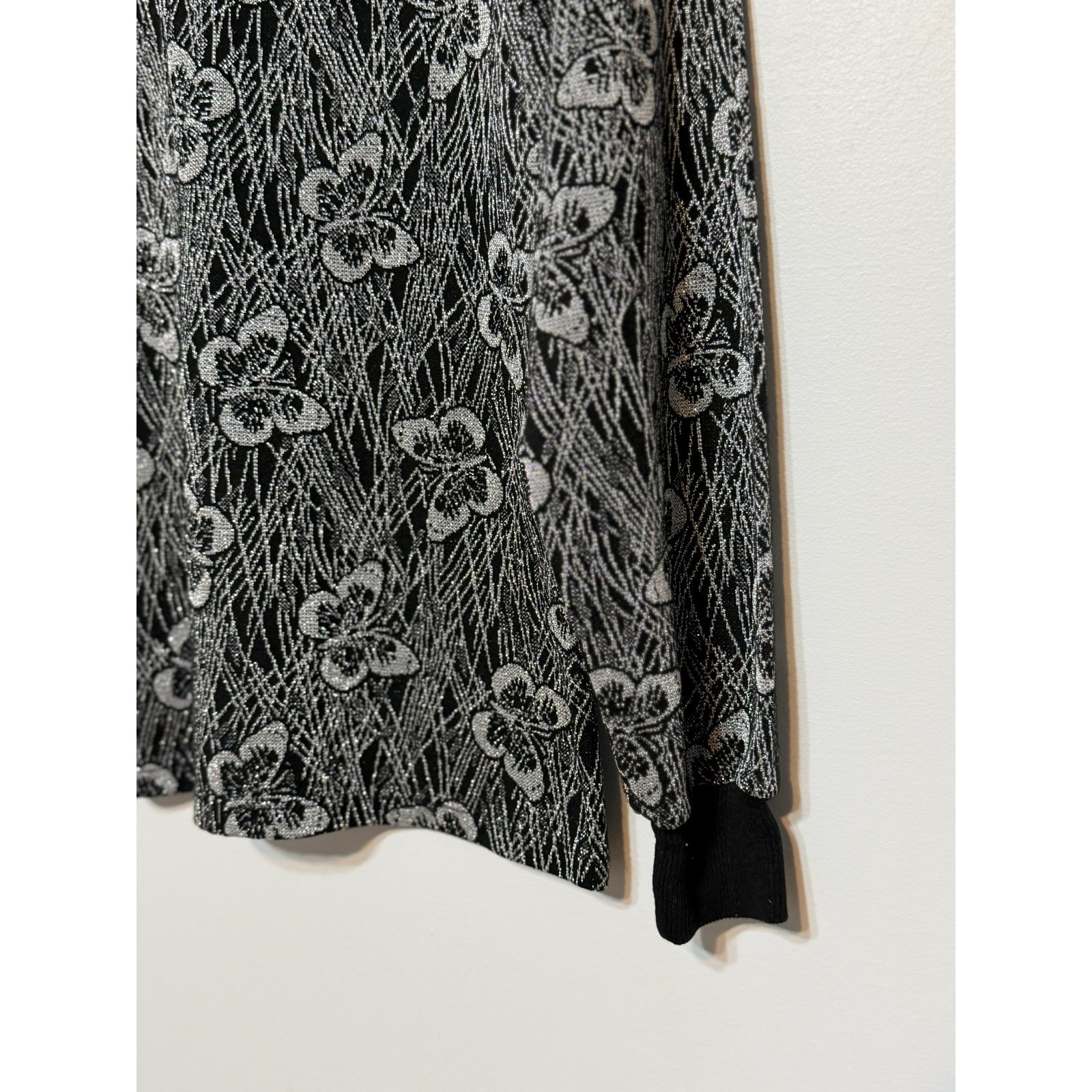 Vintage C.P. Sport Y2K Indie Sleaze Metallic Knit Top Women Medium Fairy Grunge