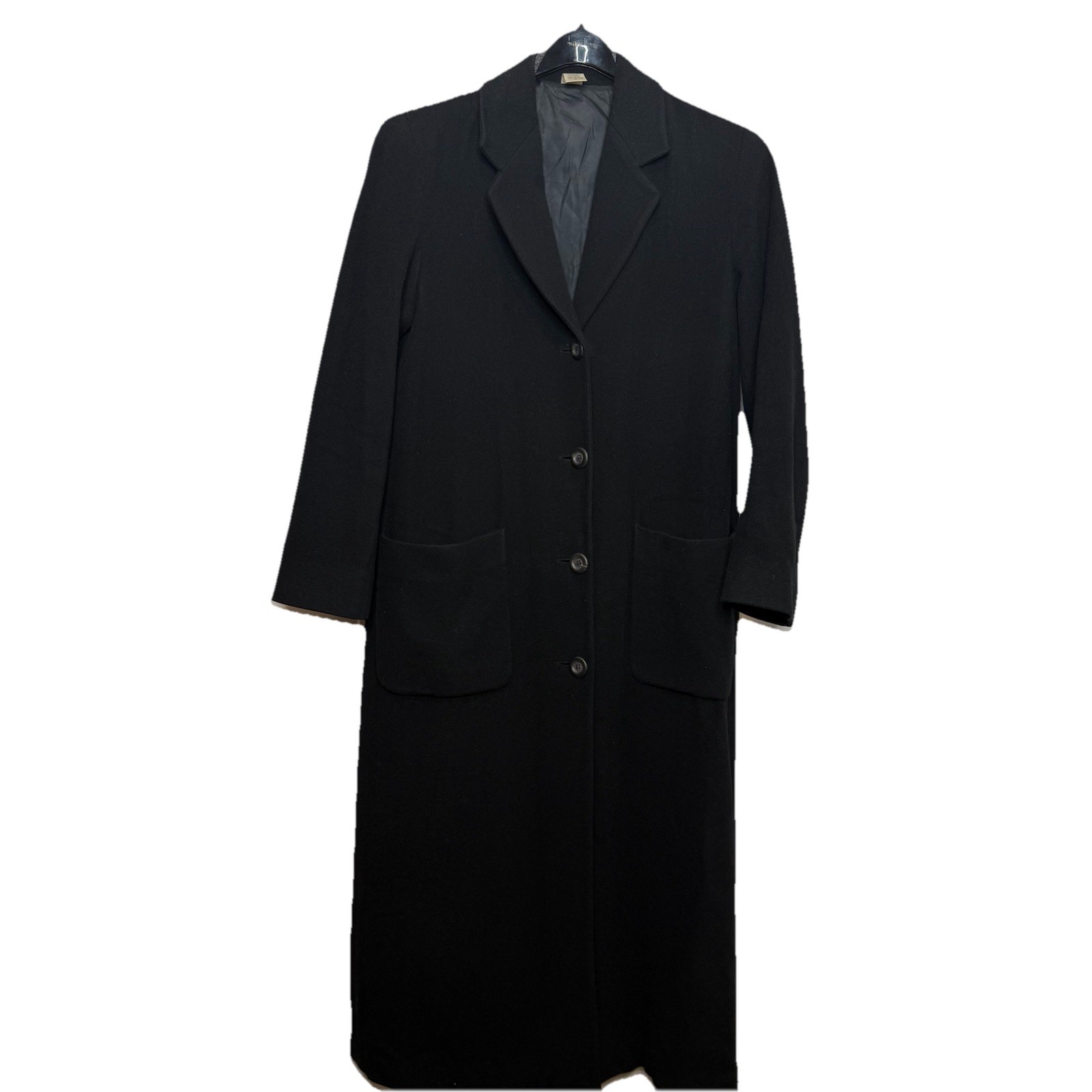HENRI BENDEL NY Vintage Cashmere Wool Black Women’s Size 6 Long Maxi Coat