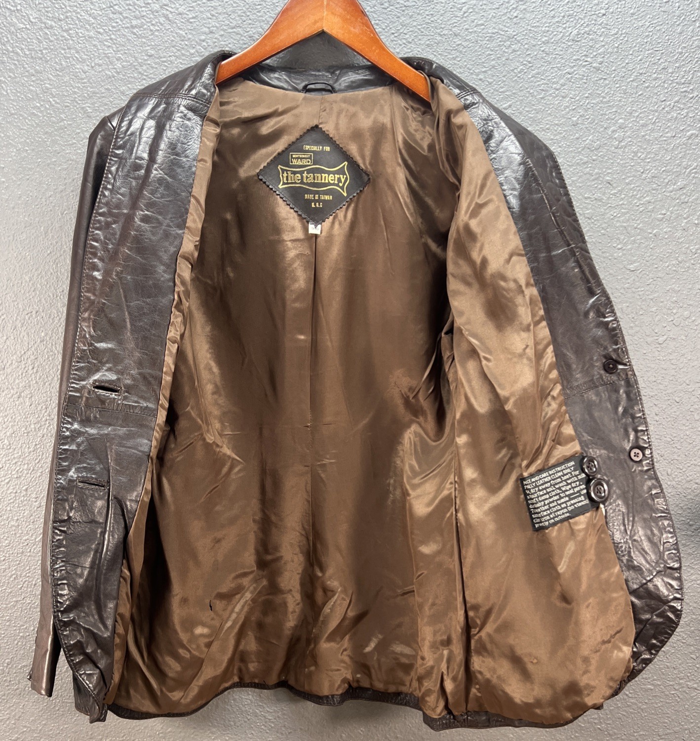 vintage 70’s Peters Tannery brown leather jacket Blazer brown 9/10 (RUNS SMALL)