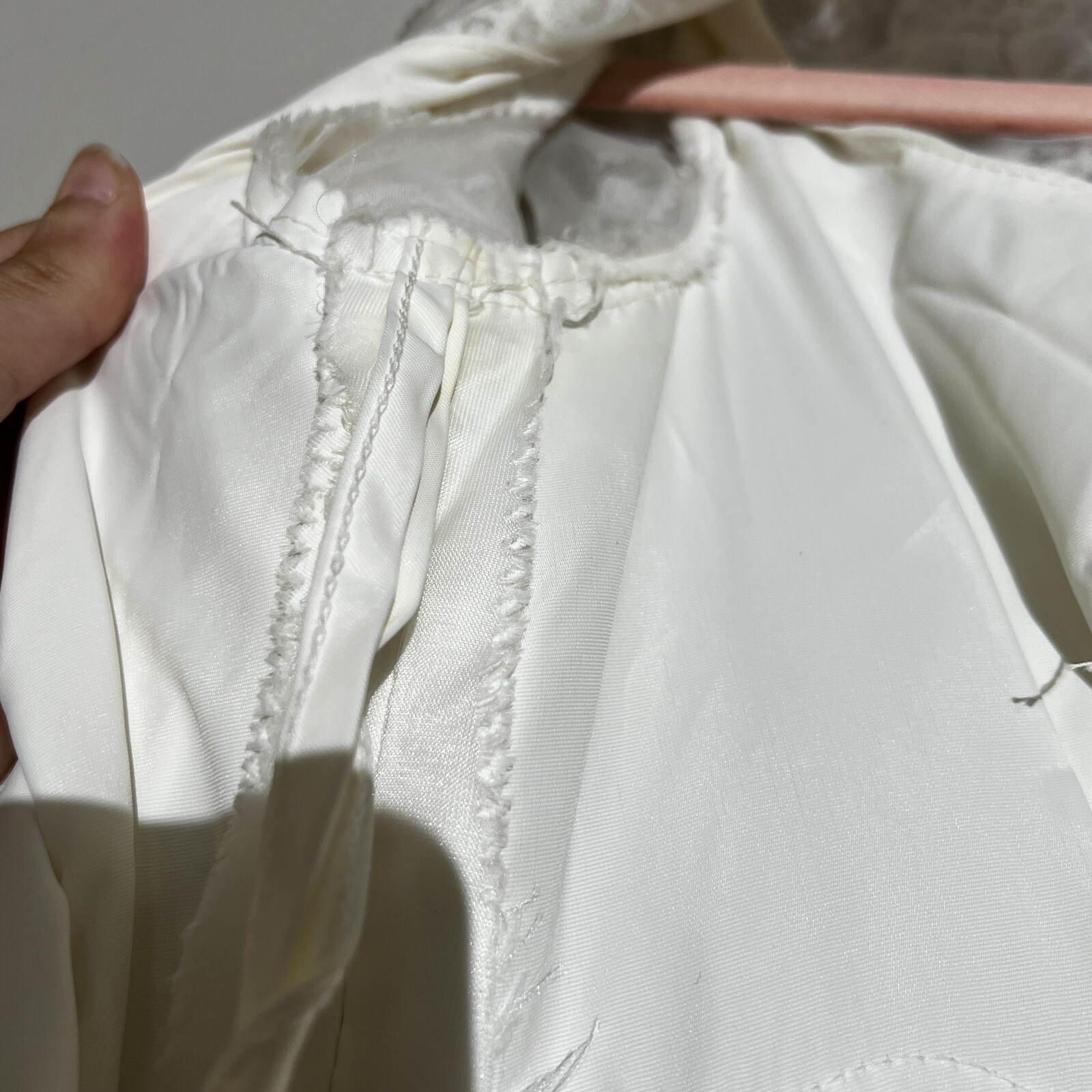Vintage 1970s Bridal Originals White Cottagecore Wedding Dress Ruffle Lace Small