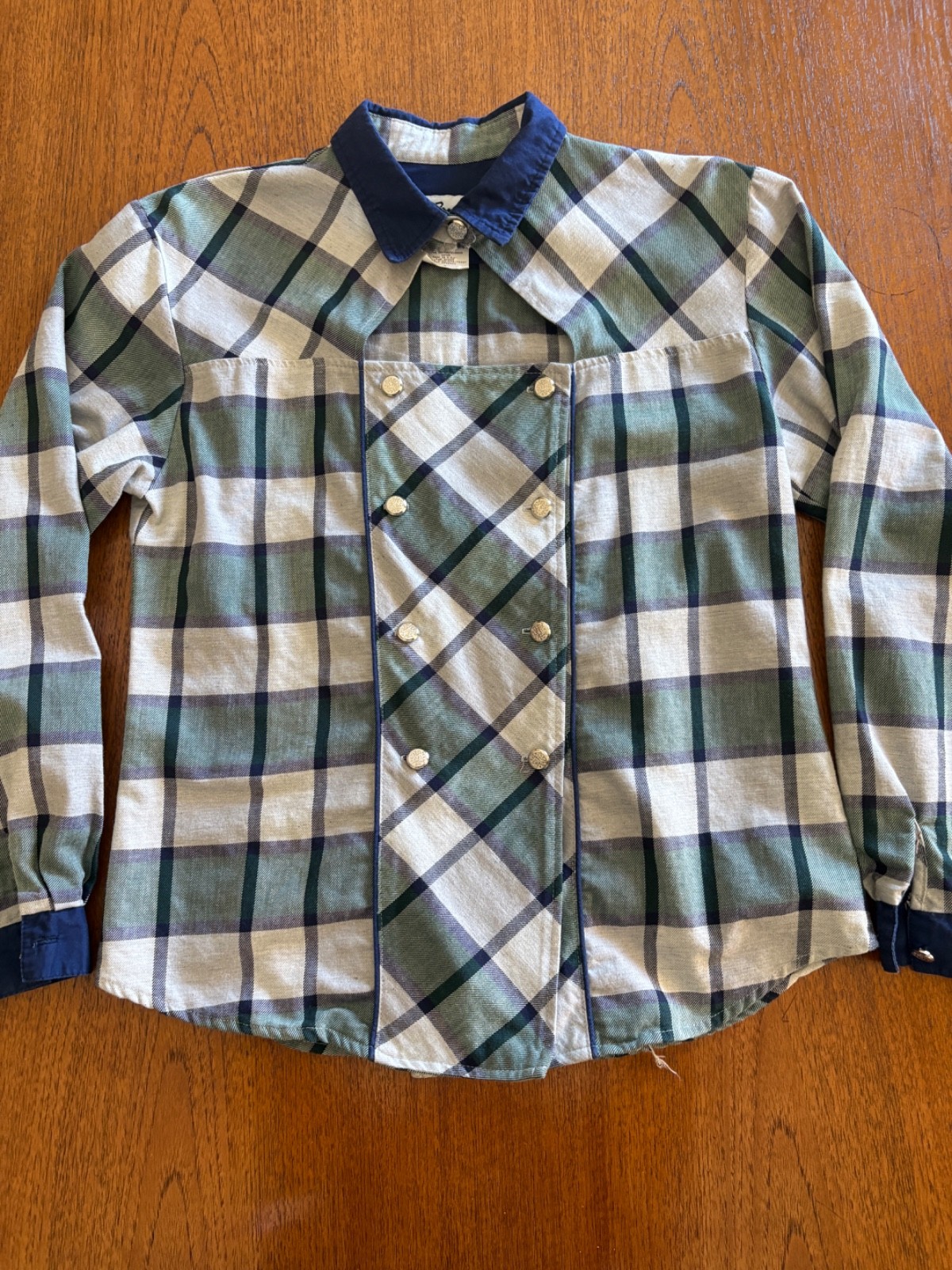 Vintage 80s 90s Roper Sport Western Wear Shirt Plaid Pearl Rodeo M/L Rockabilly