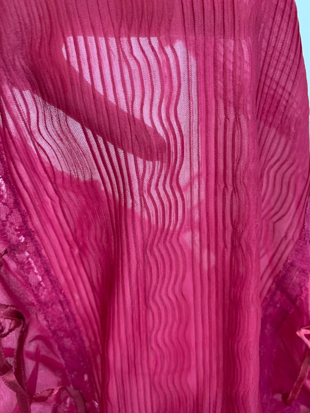 Coquette VTG OLGA 1980s Sheer Magenta Lace Teddy Lingerie Size M Style 1150