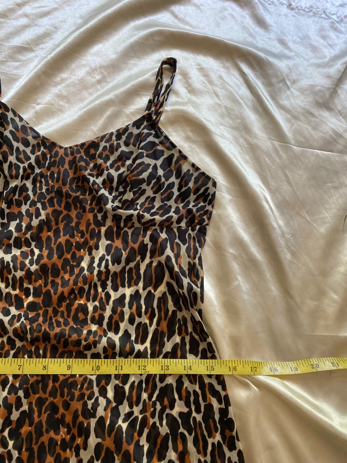 Vintage 1960s Leopard Mini Half Slip & Robe Set Boho Small