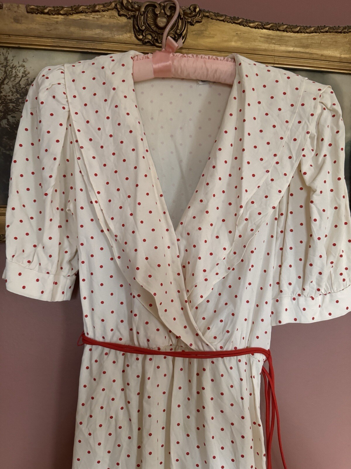Vintage Charlee Allison midi Dress puff sleeve– 9/10