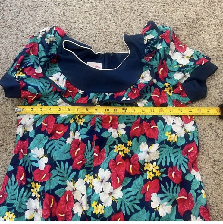Vintage Tropicana Hawaii Muumuu Ruffle Lounge Dress prairie peasant floral