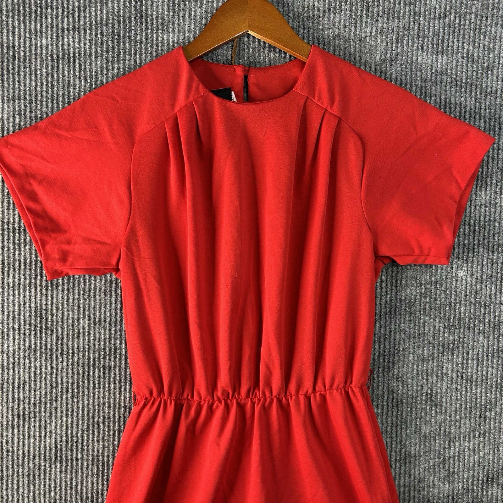 Vintage Dress Women’s 10M Jean Leslie Red Short Sleeve