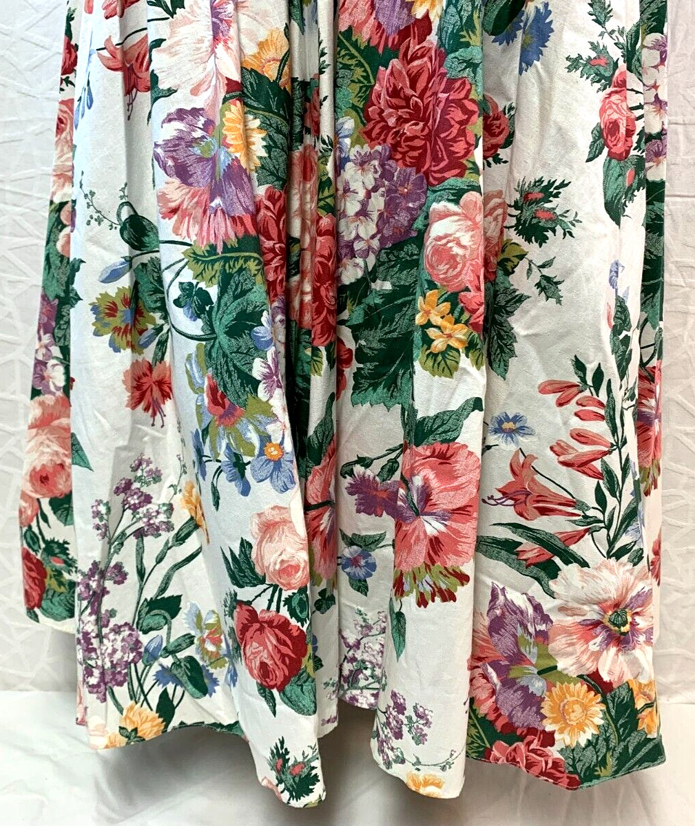 Vintage EXPO Floral Off-Shoulder Flare & Fit Midi Dress ~ 1980’s Garden Party