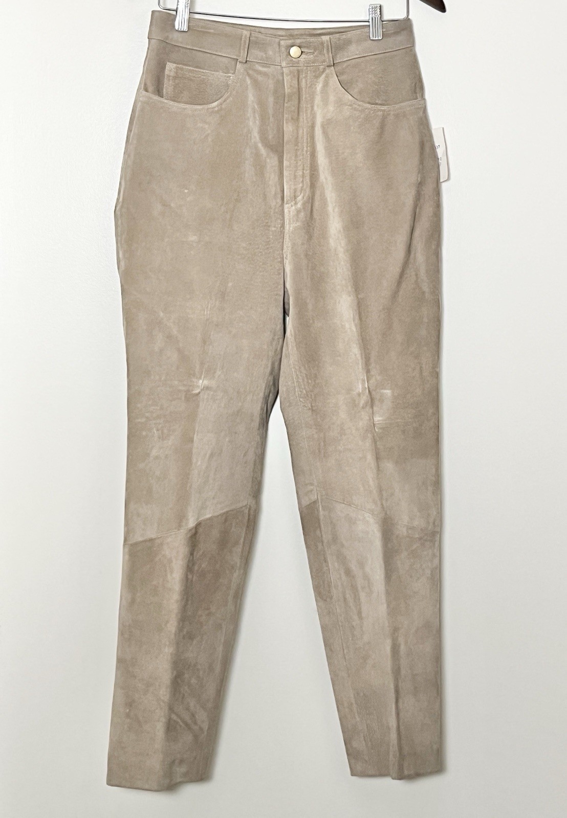Vintage NWT Suede Jeans Women’s 28 Tan Taupe Luxury Western 80s BritPop Boho Art