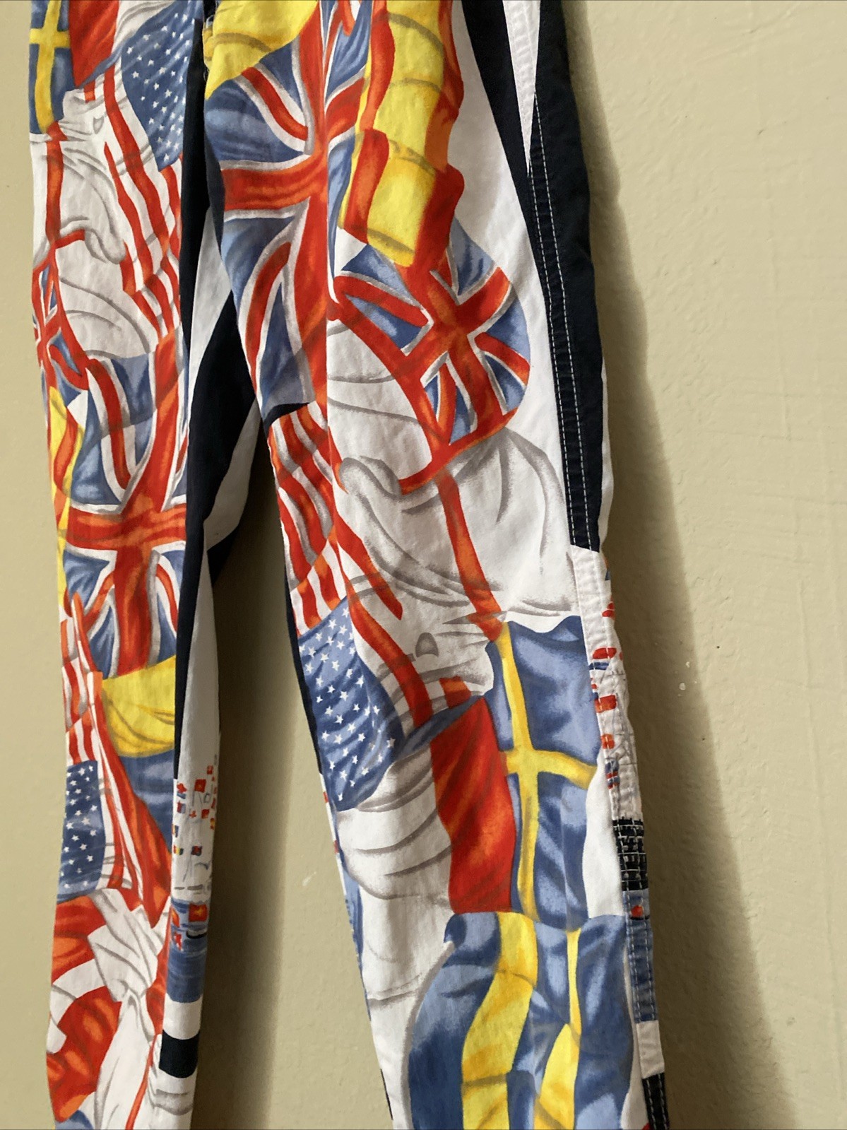 Vintage 90s Gianni VERSACE COUTURE Jeans Flags USA England Medusa Rare