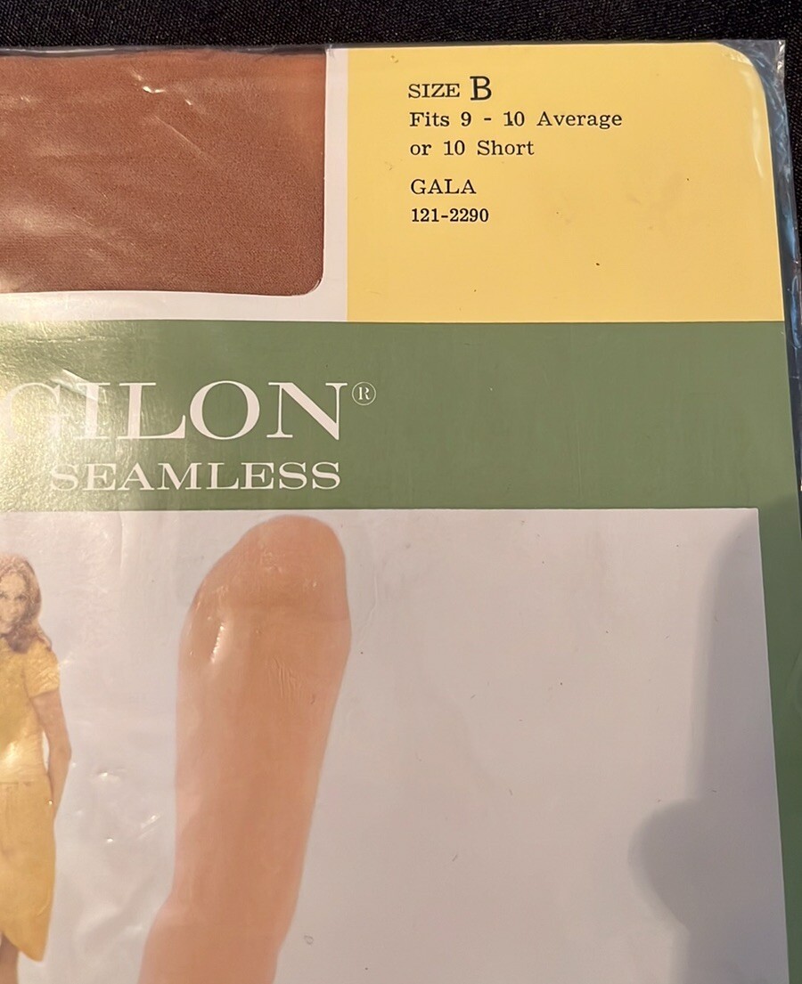Vintage Stockings~Agilon Seamless By Gaymode~Sz B 9~10.5~GALA~NIP~MCM Penneys