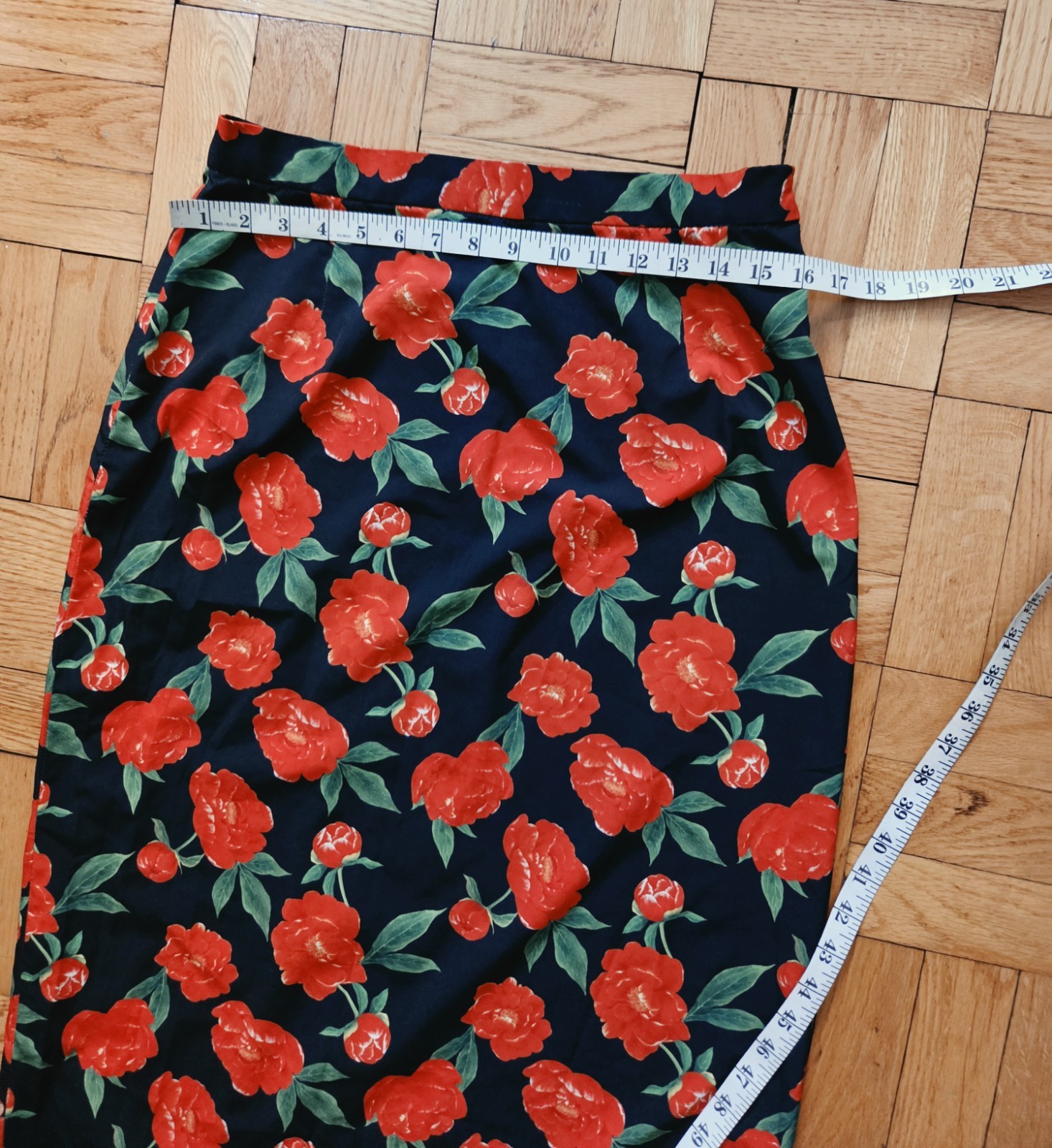 Vintage Donnoto’s Floral Long Botanical Rose Skirt Sz M/l