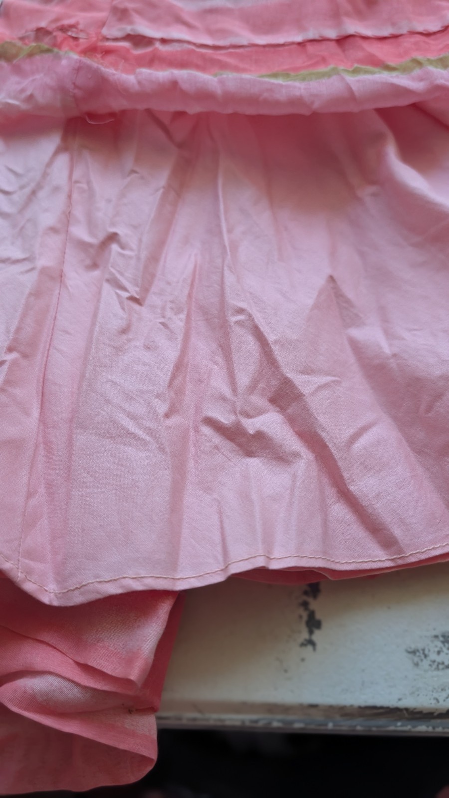 1950s Prom Dress Bright Colors Watermelon Pink Green