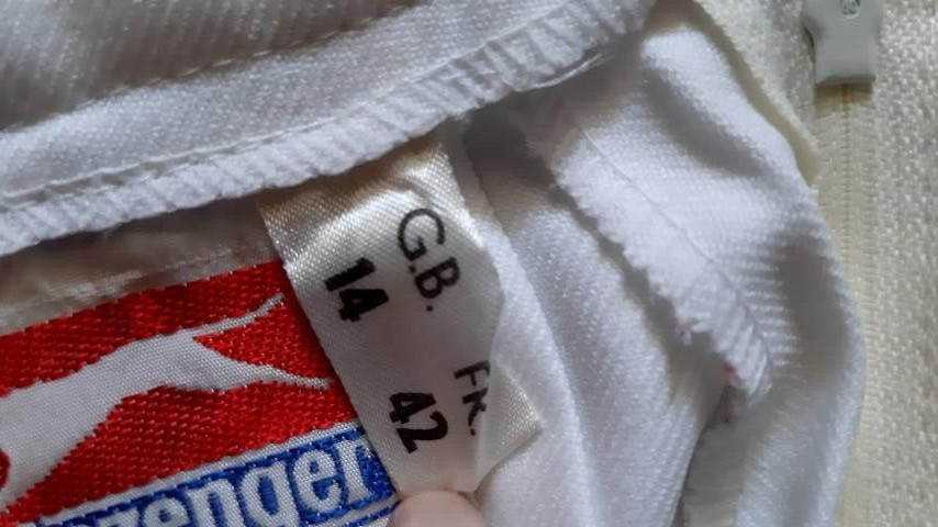 Vintage 80s SLAZENGER SportsWear White Skirt Tennis It-46 GB-14 Fr-42