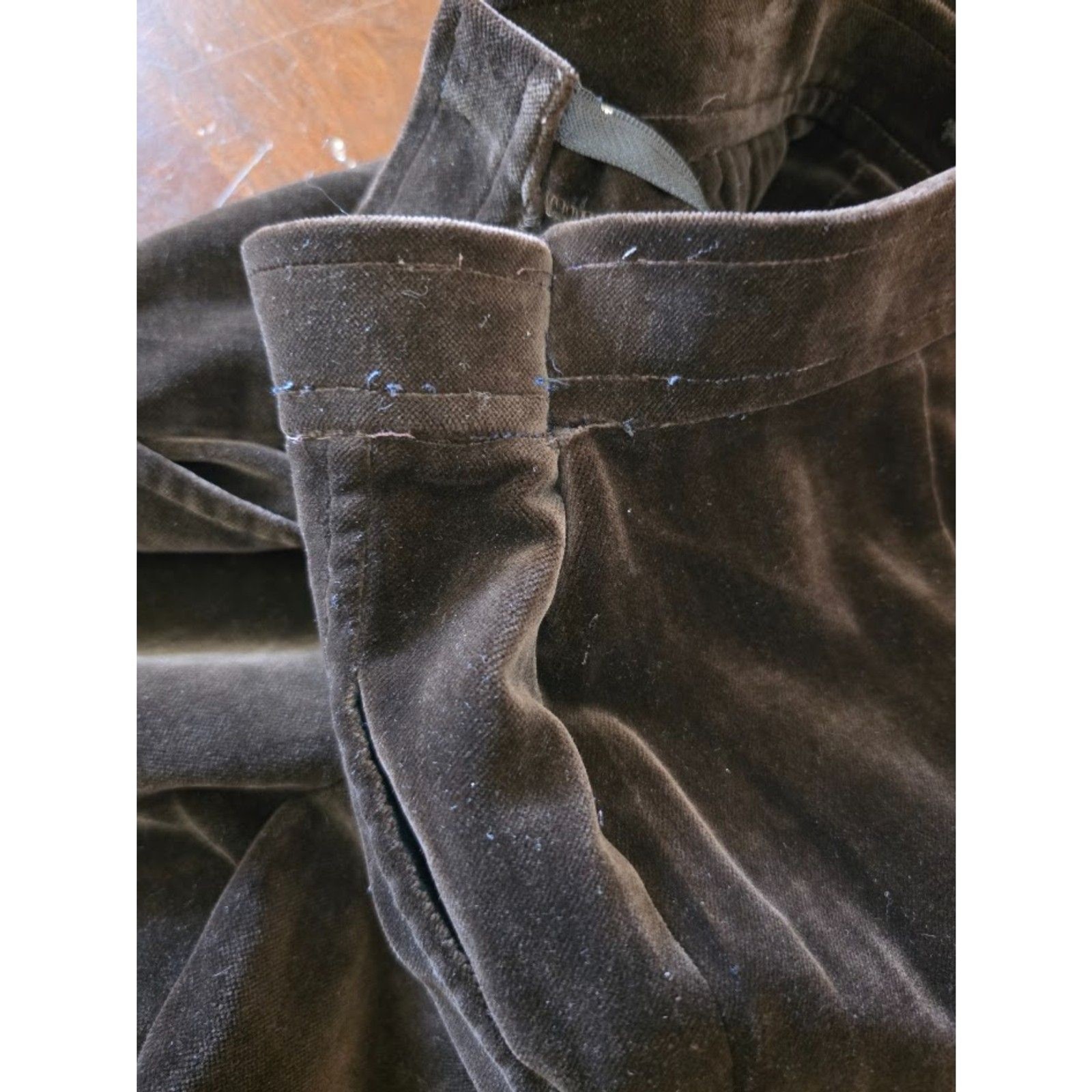 Vintage Christian Lacroix Paris chocolate velvet pleated pants– SEE Photos Flaw