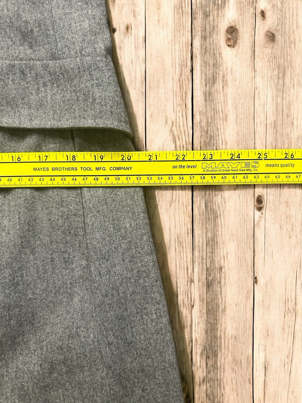 Wellington Featherlite Wool Long Trench Coat Gray Lightweight Size Small