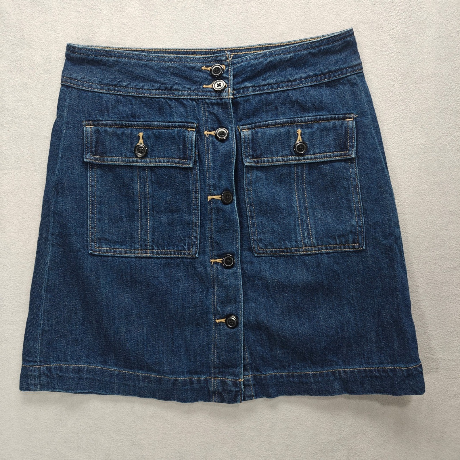 Gap 1969 Denim Mini Skirt Women 28t Button Front Preppy Normcore Casual Downtown