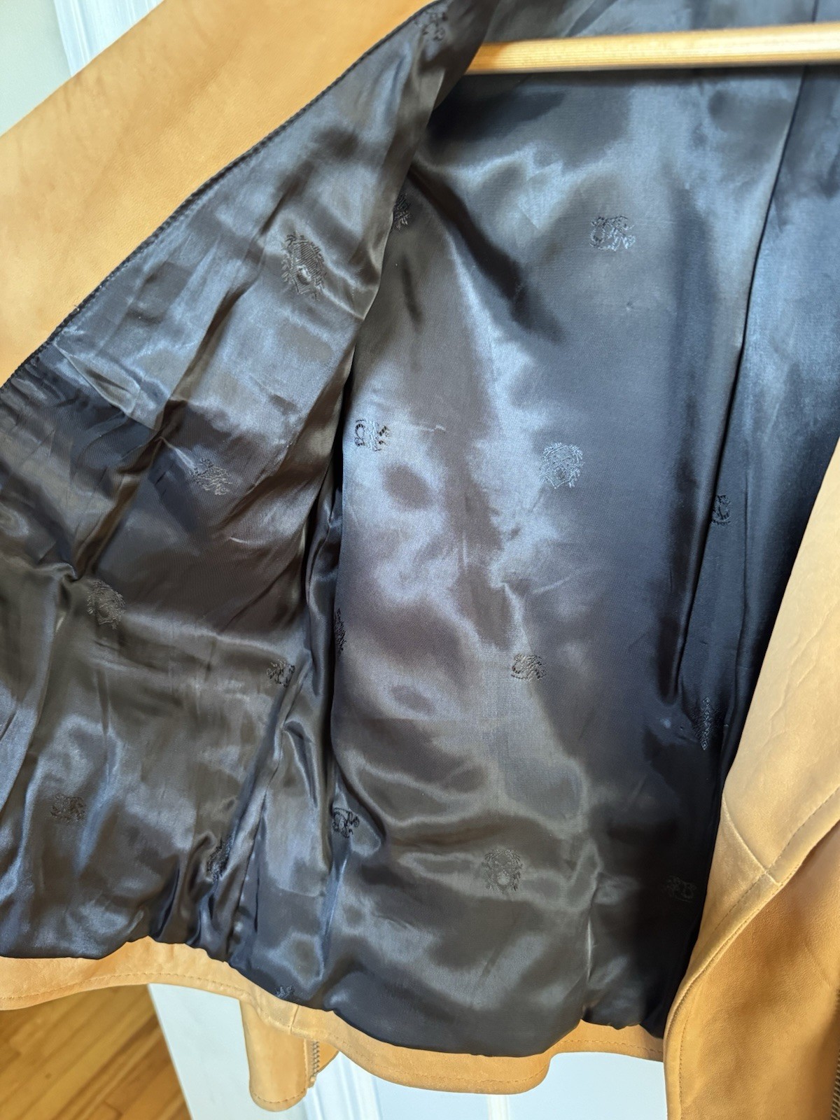 The Kooples Women’s Camel Leather Motorcycle Spring Fall Jacket S Small
