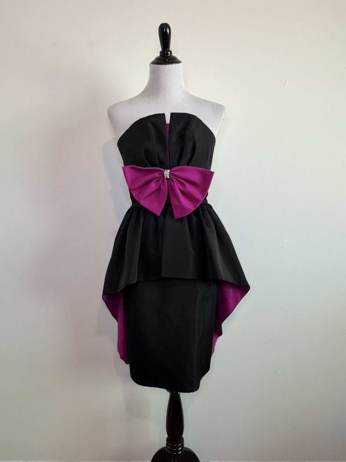 Huey Waltzer Darcy Vintage 80s Designer Cocktail Party Dress Prom Formal XS S