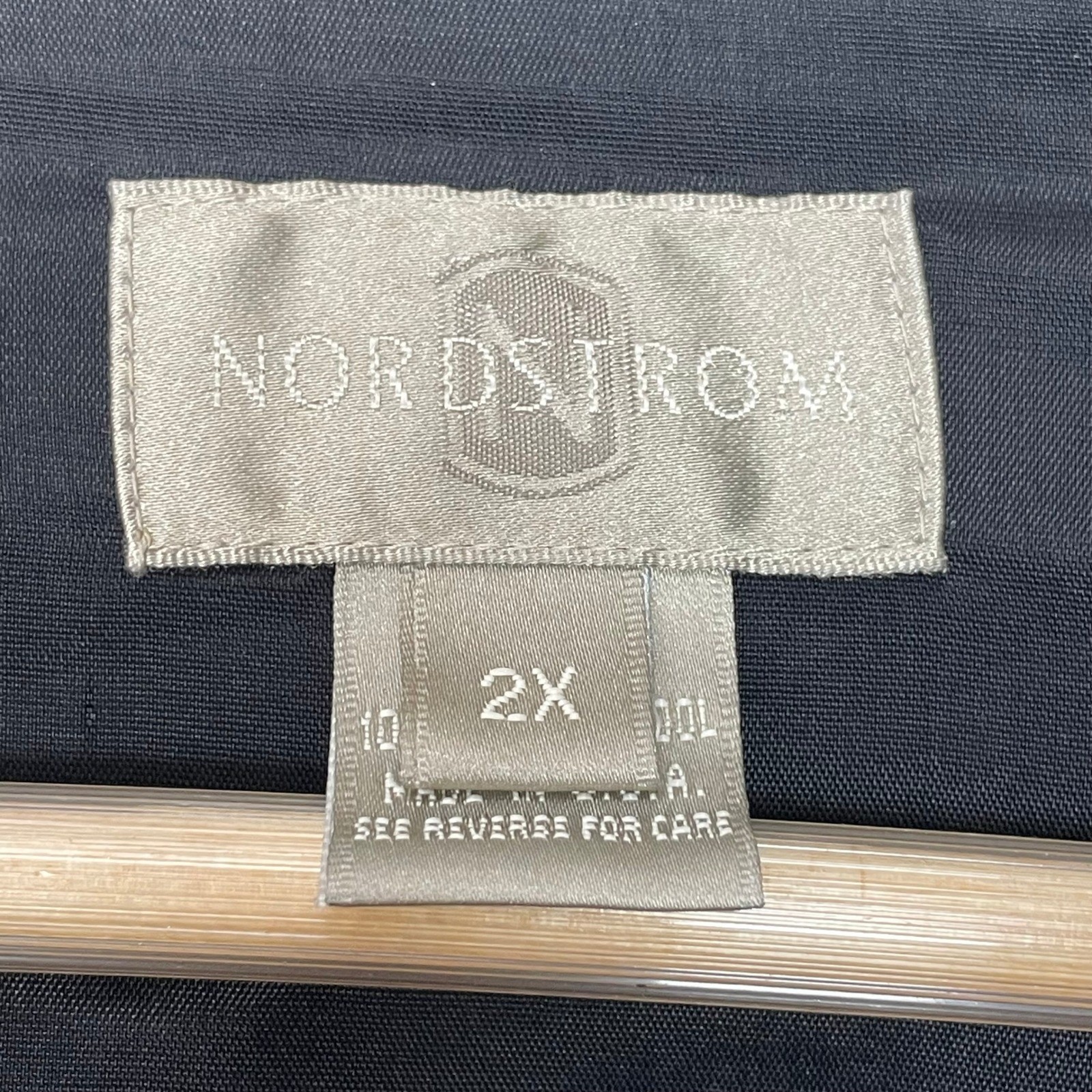 Vintage Nordstrom Top Merino Wool Patch Pockets Women 2X Charcoal Gray Neutral