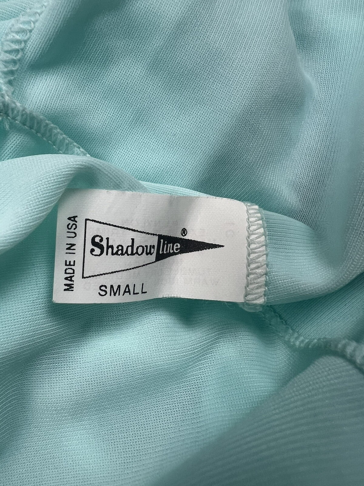 Vtg Shadowline 2 Pc Night Gown & Robe Housecoat Size M Blue Pink Flowers 70s