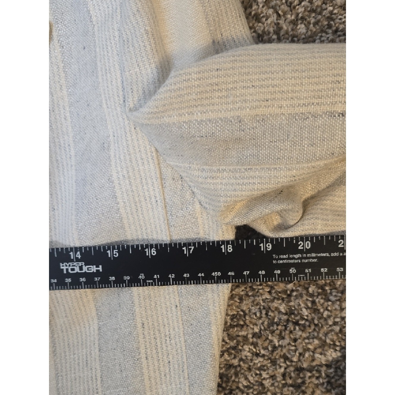 ROYCE LTD NY Vintage Cream and Light Gray Blue Striped Skirt Suit Set 10 NWT