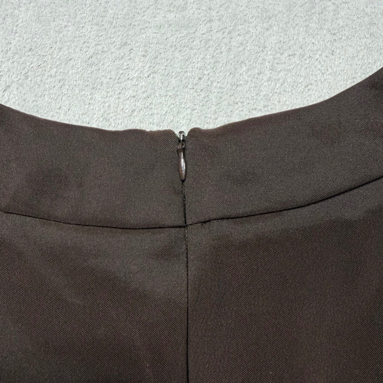 Vintage 90s Brown Beaded Neckline Sheath Dress Size 12 L