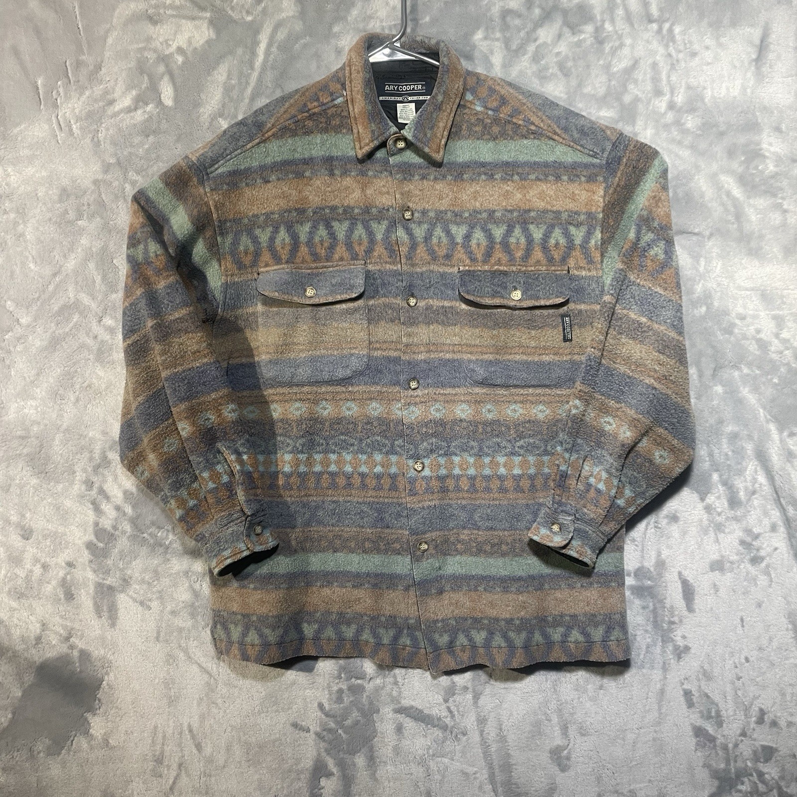 Vintage 90’s Ary Cooper Fleece Flannel Long Sleeve Flannel Style Shirt Hong Kong