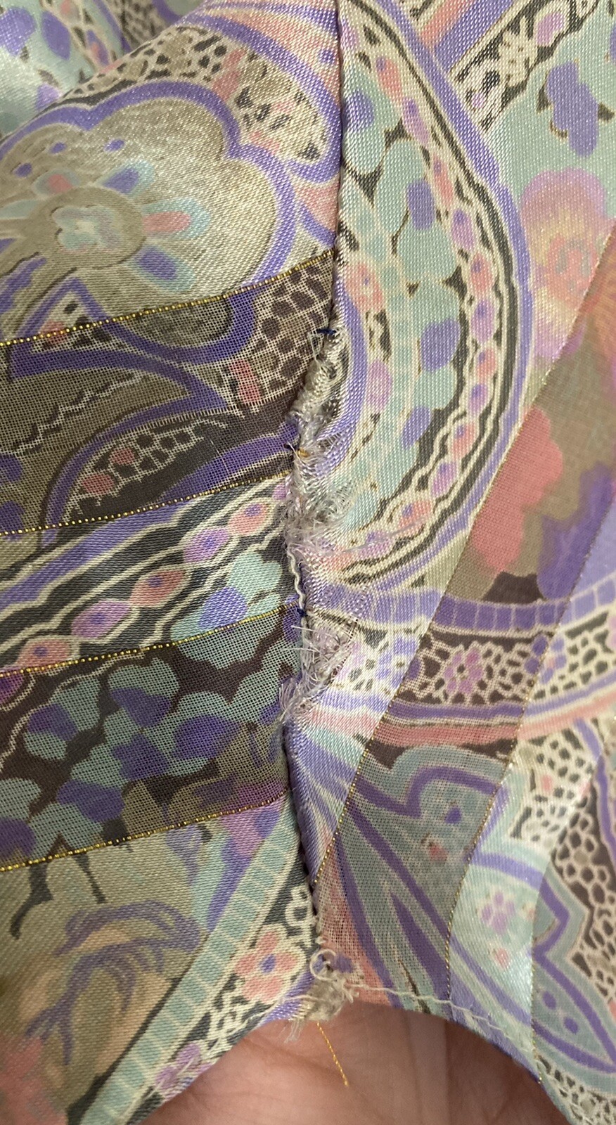 Lucie Ann II Women’s Sexy Multicolored Paisley Chemise Vintage 90’s Large